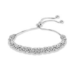 LeCalla Sterling Silber Schmuck Italienisch Byzantinische Schiebe Bolo Armband für Frauen von LeCalla