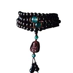 LeGDOr Tibetisch-buddhistische Gebetsperlen, 6 mm, sambisches Blut-Sandelholz-Mehrkreis-Perlenarmband, 108 exquisite buddhistische Gebetsperlen zum Singen, Meditation, Mala von LeGDOr