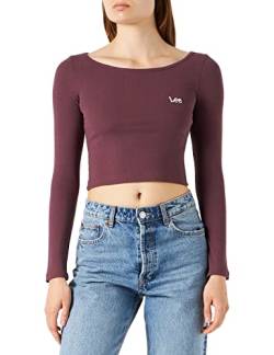 Lee Damen Cropped Ultra Slim Tee Shirt, Boysenberry, M EU von Lee