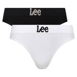 Lee Damen Womens Seamless Briefs in Black/White |Soft, Stretchy & Comfortable Underwear Boxershorts, Black/White, von Lee