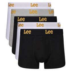 Lee Herren Men's Boxer Shorts in Blacks/Whites/Grey | Soft Touch Cotton Trunks Boxershorts, von Lee