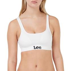 Lee Womens Seamless Crop Bra In White BH, von Lee