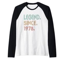 Legende seit 1978 46. Geburtstag, 46 Jahre alt, altmodisch, lustig Raglan von Legend Since Birthday Funny Tee