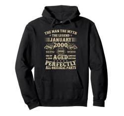 Geschenke zum 25. Geburtstag für Männer Januar 2000 25 Jahre alt Geburtstag Pullover Hoodie von Legendary Man Birthday Apparel January For Men