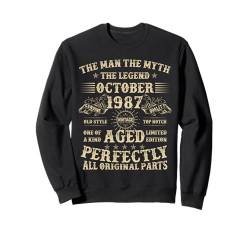 Geschenke zum 37. Geburtstag für Männer Oktober 1987 37 Jahre alt Geburtstag Sweatshirt von Legendary Man Birthday Apparel October For Men