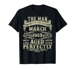 März 1969 Mann Myth 55. Geburtstag Geschenke Vintage für Männer T-Shirt von Legendary Man Birthday March For Men