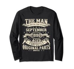 Geschenke zum 34. Geburtstag für Männer, 34 Jahre alt, Geburtstag, September 1990 Langarmshirt von Legendary Man Birthday September Mythical Man Tee