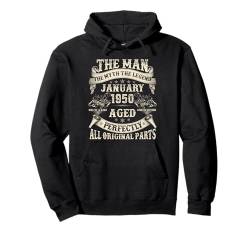 75. Geburtstag Geschenke für Männer 75 Jahre alt Geburtstag Januar 1950 Pullover Hoodie von Legendary Man January Birthday Tee Vintage Gifts