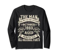 Geschenk zum 61. Geburtstag für Männer, 61 Jahre alt, Geburtstag, Oktober 1963 Langarmshirt von Legendary Man October Birthday Tee Vintage Gifts