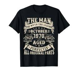 Geschenke zum 54. Geburtstag für Männer, 54 Jahre alt, Geburtstag, Oktober 1970 T-Shirt von Legendary Man October Birthday Tee Vintage Gifts