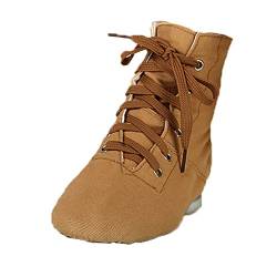 Legou High Top Tanzschuhe Soft Soled Ballettschuhe, camel, 36.5 EU von Legou