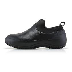 Legou Regenschuhe Herren und Damen Gastronomie Autowäsche Low-Top rutschfeste Arbeitsschuhe Kochschuhe, Schwarz , 39 EU von Legou