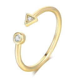 Lehourmast Ring Ringe Damen Bijouterie Herren Ring Für Damen 7 Gelbgoldfarben von Lehourmast