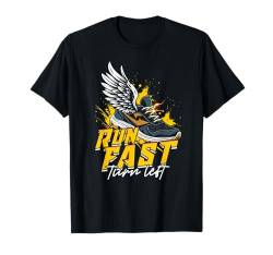 Sprint Leichtathletik Sprinten Run Fast Turn Left T-Shirt von Leichtathletik Sprinten Laufen Staffellauf