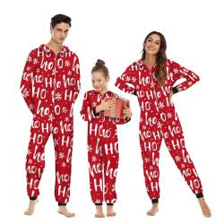 Lenugeo Weihnachts Matching Einteiliger Pyjama, Familie Couple Partner Paare Weihnachten Schlafanzug, Christmas Rentier Strampler Jumpsuit Fun Outfit | Für Herren, Rot (EB) von Lenugeo