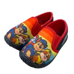 Leomil Paw Patrol Kinder Hausschuhe Jungen von 2 bis 5 Jahre, Warme Pantoffln für Junge und Mädchen, Lustige Schuhe mit Chase, Marshall und Rubble Motiv 28 EU, Ideal für Kindergarten, Regenbogen von Leomil