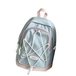 Nylon-Rucksack mit Bungee-Kordelzug für Schule und Reisen, Studenten, Unisex, große Kapazität, Büchertasche, Tagesrucksack, siehe abbildung von Lerpwige