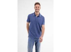 Poloshirt LERROS "LERROS mit Finelinerstreifen" Gr. M, blau (travel blue) Herren Shirts von Lerros