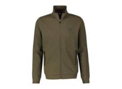 Sweatjacke LERROS "LERROS Sweatjacke, Structure" Gr. XXL, grün (aged olive) Herren Sweatjacken von Lerros