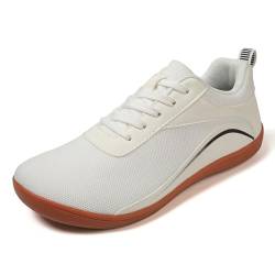 Letuwj Sneakers Große Größe Mesh Atmungsaktive Laufschuhe Herren Weiche Sohle Damen, weiß, 40 2/3 EU von Letuwj