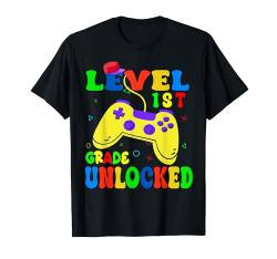 1. Klasse freigeschaltetes Videospiel Back To School Boys T-Shirt von Level Unlocked Video Game Back To School Outfit