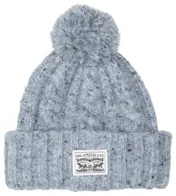 Levi's Damen Backpatch Pom Beanie, Hellgrau, Einheitsgröße von Levi's