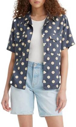 Levi's Damen Ember Short-Sleeve Bowling Hemd, Annie Dot Navy Smoke, M von Levi's