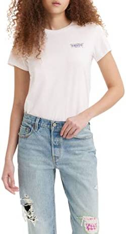 Levi's Damen The Perfect Tee T-Shirt,Watercolor Logo - Bright White,XS von Levi's