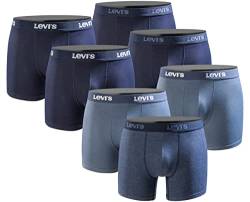 Levi's Levis 7er-Pack Herren-Boxershorts in limitierter Auflage, Blue Combo New, M von LEVIS