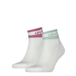 Levi's Unisex Quarter Socks, Blue/Pink, 43/46 von Levi's