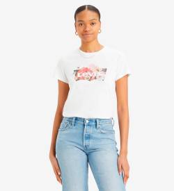 Levi's für Damen. 17369-2764 Das perfekte T-Shirt weiß (S), Lässig, Baumwolle, Kurzarm von Levi's