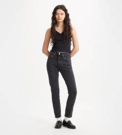 Levi's für Damen. 29502-0227 Jeans 501 schmal schwarz (23/30), Lässig, Baumwolle, Denim von Levi's