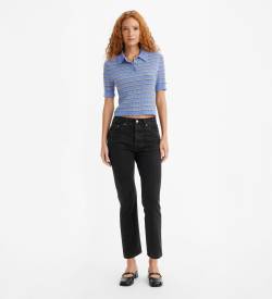 Levi's für Damen. 36200-0289 Jeans Crop 501 schwarz (24/26), Lässig, Baumwolle von Levi's