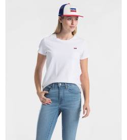 Levi's für Damen. 39185-0006 Perfektes Tee weiß (M), Lässig, Baumwolle, Kurzarm, Nachhaltig von Levi's