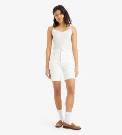 Levi's für Damen. A8720-0002 Kurze Bermudashorts mit Rippbündchen weiß (24), Lässig, Baumwolle von Levi's