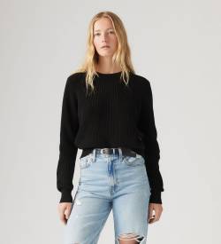 Levi's für Damen. A9283-0004 Schneeflocken-Pullover schwarz (S), Lässig, Baumwolle von Levi's