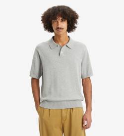 Levi's für Herren. A7294-0004 Polo-Pullover Strick grau (XL), Lässig, Baumwolle, Kurzarm von Levi's