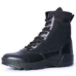 Lfzhjzc Unisex Kampfstiefel, haben öl- und rutschfeste Wüstenstiefel, leichte Arbeitsstiefel und leichte Stiefel zum Wandern(Mesh black,43 EU) von Lfzhjzc