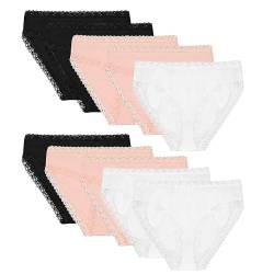 Libella 10er Pack Damen Unterhosen Baumwolle-Slip Damen Spitze Atmungsaktive XL 3302 BWP von Libella