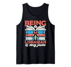 Bibliothekar zu sein ist mein Büchereiliebhaber an der Jam School Tank Top von Librarian Designs for Librarians