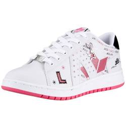 Lico Enie 160019, Damen Sneaker, weiss, (weiss-rosa-schwarz), EU 41 von Lico