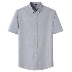 Hemd Herren Sommer Männer Classic Stylisch Freizeithemden Basic T-Shirt Einfarbig Button Down T Shirt Mit Kragen Regular Fit Kurzarm Arbeitshemd von Lidssacde
