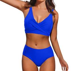 Lidssacde Bikini Damen Set Bauchweg Sexy Strandmode Push Up Badeanzug Sport Große Brüste Bademode Bikini Oberteil Sonnendurchlässiger Bikini Set Bandeau Shape Bügelbikiniset Zweiteiler Urlaubsgadet von Lidssacde