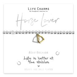 Life Charms Armband mit Aufschrift "Life is Better at The Stables" von Life Charms