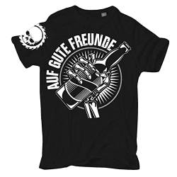 Männer T-Shirt WUNSCHTEXT Auf Gute Freunde bis zum Tod Größe S - 5XL von Life Is Pain