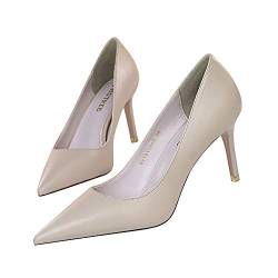 Damen Mode Spitze Pumps Mit Pfennigabsatz Lack Zu Arbeiten Leben 10.5CM 7.5CM Optional von Life&Women