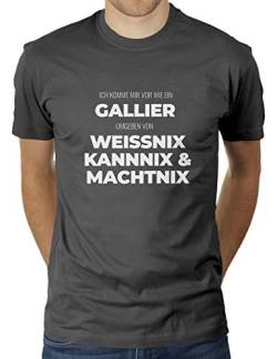 Ich komme Mir vor wie EIN Gallier umgeben von Weissnix, Kannix und Machtnix - Herren T-Shirt von KaterLikoli, Gr. XL, Anthrazit von Likoli