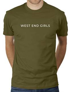 West End Girls - Herren T-Shirt von KaterLikoli, Gr. XL, Olive von Likoli