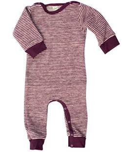 Lilano, Kinder/Baby Overall Ohne Fuß, 100% Wolle (kbT) (98, Beere Geringelt) von Lilano