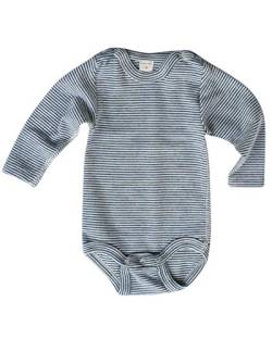 Lilano, Warmer Baby Body Ringel, 70% Wolle (kbT), 30% Seide, 210 gr./m² (Marine Geringelt, 74) von Lilano